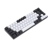 Sxhlseller Teclado de Membrana para Juegos de 68 Teclas, Teclado con Cable USB Retroiluminado RGB con Sensación Mecánica Lineal, de Computadora Ergonómico Compacto para Juegos de PC, Oficina, Hogar