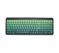 Sxhlseller Teclado Inalámbrico Bluetooth, Dispositivo Múltiple BT 2.4GHz para Computadora Portátil de Escritorio (Modo Dual Negro Verde Degradado)