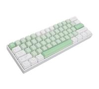 Sxhlseller Teclado Mecánico Al 60 por Ciento, Teclado para Juegos Retroiluminado RGB de 61 Teclas 2.4G/ 5.0 con Rollover de Tecla N, Batería de 3000 MAh, Base Blanca