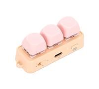 Sxhlseller Teclado Mecánico de 3 Teclas, Teclado de 3 Teclas Programable por USB Bluetooth con Retroiluminación RGB y Configuración Basada en Web, para Juegos, Trabajo, Control de Medios (Pink)