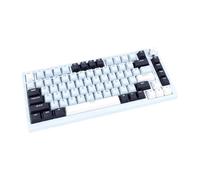 Sxhlseller Teclado Mecánico Inalámbrico, 81 Teclas 75% Teclado para Juegos Bluetooth con Interruptor Azul para PC Portátil, Tres Modos, Retroiluminación RGB, Perilla de Función (Islandia Azul)