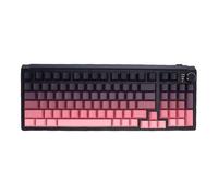 Sxhlseller Teclado Mecánico Inalámbrico para Juegos con Perilla, Iluminación Lateral RGB Vibrante, Teclado para Juegos con Diseño del 75%, Amortiguación de Sonido, Teclados Mecánicos para (negro rosa)