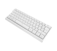 Sxhlseller Teclado Mecánico Inalámbrico, Teclado para Juegos Bluetooth USB C 2,4G, Retroiluminación RGB, Mini Inalámbrico Recargable de 61 Teclas con Cuerda para Colgar para PC (White)