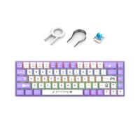Sxhlseller Teclado Mecánico para Juegos, Teclado con Cable USB de 68 Teclas con Interruptor Azul, Retroiluminación LED de 17 Modos, Teclados de Computadora Portátiles para (Interruptor Azul -
