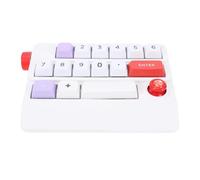 Sxhlseller Teclado Numérico Mecánico, Teclado Numérico con Cable USB Intercambiable en Caliente de 19 Teclas con Teclas Macro Programables y Control de Joystick, para PC, Computadora (White)