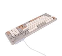 Sxhlseller Teclado para Juegos con Cable RGB con Perilla Personalizable y Diseño Ergonómico para Escribir y Jugar de Manera Eficiente para Usuarios de