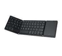Sxhlseller Teclado Plegable Bluetooth 5.1 con Panel Táctil, Teclado Inalámbrico de Diseño Plegable de Tamaño Completo, Teclado de Viaje Portátil Recargable con 3 Puertos para Dispositivos