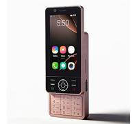 Sxhlseller Teléfono Deslizante 4G Desbloqueado, Smartphone para Personas Mayores con Pantalla Táctil de 3 Pulgadas, Doble Ranura SIM, Botón SOS, Puerto Tipo C, para Personas Mayores y Uso (Gold)