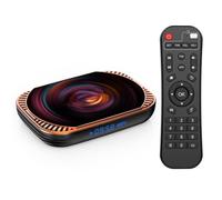 Sxhlseller TV Box 8K 4GB RAM, Decodificador de Cuatro Núcleos con Procesador S905X4, WiFi Dual 2.4G/5G, BT, USB 3.0, Gigabit Ethernet, Reproductor Multimedia Inteligente Android (4+64G Enchufe de la