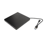 Sxhlseller Unidad de DVD Externa USB 3.0 Grabadora Portátil de CD DVD ROM para Computadora Portátil de Escritorio, USB2.0 USB3.0 Compatible con Mac