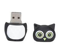 Sxhlseller USB U Disk Flash Drive Dispositivo de Memoria a Granel de Alta Velocidad, Transmisión Y Uso Compartido de Almacenamiento de Datos con Apariencia de Búho Negro de Dibujos