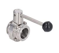 Sxhlseller Válvula de Abrazadera de Mariposa Sanitaria de Acero Inoxidable 304 con Collar de Sujeción Rápido para la Industria Química (Tubo de 45 mm / 1,8 pulg. DE)