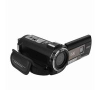 Sxhlseller Videocámara con Cámara de Vídeo HD 5K, Zoom de 18X, Cámara de Vlogging NightVision de 56MP con Micrófono, Cámara Selfie Portátil con Pantalla Táctil de 3 Pulgadas con Soporte de