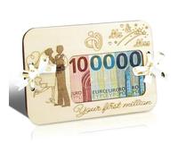 Sxhlseller Your First Million Premium Organizador de Efectivo de Madera Solución Inspiradora de Almacenamiento de Billetera para Efectivo y Tarjetas Ideal para Diversas Ocasiones Paquete de 2 MDF