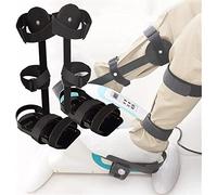 SXHMSAL 1 Par Soportes Fijos para Tobillo De Pierna para Bicicleta Estática, Multifuncional Soporte Protector De Pierna con Cierre De Velcro, para Entrenador De Rehabilitación,Negro