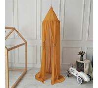 SXJC Mosquitera Tipo Domo para Niños, Cortina De Cama De Tienda con Transpirable, Manto De Cama para La Decoración De La Habitación Casa De Juegos De Interior Al Aire Libre,Yellow