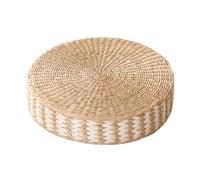 SXJY Cojín de Tatami Redondo Hecho a Mano for Silla de meditación, tapete de Tatami Tejido a Mano, cojín de meditación Zen for Yoga, Tatami, Suelo y Ventana.(50 * 20cm)