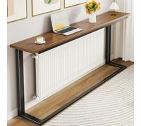 SXKLLYX Balda Radiador, Estante Radiador Marco de Acero, Mesa Auxiliar, Tamaño Compacto, Mesa Auxiliar para Sofá de Sala de Estar, Capacidad de Carga: 35 Kg(Brown,120 * 20 * 80cm/47 * 8 * 31in)