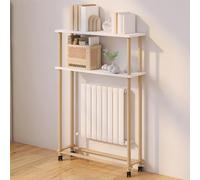 SXKLLYX Balda Radiador Estrecho, Estante Radiador de Madera, Mesa Auxiliar con Ruedas Universales, Mesa de Sofá para Sala de Estar y Dormitorio, Ahorra Espacio(80 * 20 * 93.1cm/31 * 8 * 36.7in)