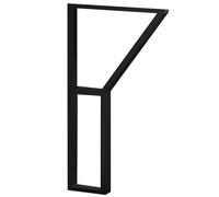 SXKLLYX Patas de Muebles Resistentes, Patas de Mesa de Metal con Almohadillas de Ajuste, Capacidad de Peso de 150 KG, Instalación Rápida para Bricolaje(Black,40 * 62cm)