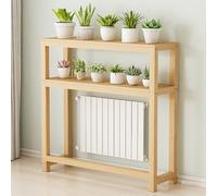 SXKLYRF Balda Radiador de Madera Maciza, Consola Recibidor, Mesa Auxiliar Detrás del Sofá, Estante Radiador para Sala de Estar y Oficina(110x25x100cm/43x10x39in)