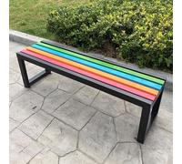 SXKLYRF Banco Jardin Exterior con Estructura de Hierro Forjado y Asiento de Madera Protegida, Banco Vestuario para Patios, Porches, Jardines y Césped(Black,150X40X45cm/59x16x18in)