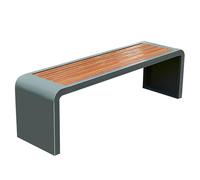SXKLYRF Bancos para Exterior Sin Respaldo, Banco Vestuario, Fabricado en Hierro Fundido y Madera Maciza Tratada, Resistente a la Intemperie para Patio Trasero(Gray,150x40x45cm/39x161x18in)