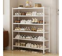 SXKLYRF Zapatero Metalico de 6 Niveles, Organizador Zapatos de Acero al Carbono, Estante de Almacenamiento Independiente para Puerta de Entrada, Armario y Recibidor(110x24x114cm/43x9.4x45in)