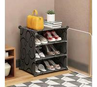 SXKLYRF Zapatero Portátil con Puerta, Organizador Zapatos, Estante de Plástico Ajustable para Armario, Dormitorio y Entrada(44x32x46cm/17x13x18in)