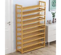 SXKLYRF Zapatero Vertical de Madera, Organizador de Zapatos de 3/4/5/6/8/10 Niveles, Zapatero Estrecho para Armario, Entrada y Espacios Pequeños(100x25x155cm/39x10x61in)