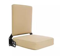 Sxlawesom Asiento abatible Plegable con Retorno automático, Asiento cómodo con Respaldo para autobuses, autocaravanas y Trenes, Ahorra Espacio(Beige)