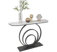 Sxlawesom Consola Moderna - Mesa de Entrada - Mesa de sofá Rectangular detrás del sofá para Entrada, Pasillo y Sala de Estar(Matte Black,150 * 30 * 80cm)