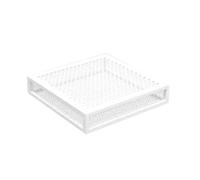 Sxlawesom Elevador de Malla de Acero para Comercio minorista Soportes de Pedestal Cuadrados Soporte de Pedestal Decorativo apilable Capacidad de Peso: 45 kg(Blanco,50x50x10cm)
