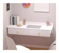 Sxlawesom Escritorio Flotante Cajones flotantes para Pared, Tocador con Estante de Pared para Espacios pequeños, Mesa de Maquillaje Multiusos(Blanco,80x40x25cm)