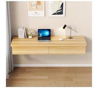 Sxlawesom Escritorio Flotante para Pared, Tocador de Maquillaje con cajón, Escritorio de Ordenador de Pared para Dormitorio(Natural,120x40x20cm)