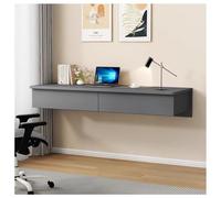 Sxlawesom Escritorio Flotante para Pared, Tocador de Maquillaje con cajón, Escritorio de Ordenador de Pared para Dormitorio(Grey,120x40x20cm)