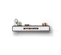 Sxlawesom Estante Flotante para TV, Mueble para TV de Pared con 2 cajones y 1 Puerta, Centro de Entretenimiento Moderno con Consola Multimedia(marrón,140x24x20cm)