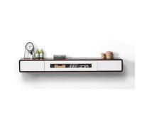 Sxlawesom Estante Flotante para TV, Mueble para TV de Pared con 2 cajones y 1 Puerta, Centro de Entretenimiento Moderno con Consola Multimedia(marrón,180x24x20cm)