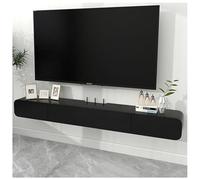 Sxlawesom Estantería de Pared para TV Estantería Flotante para TV Mueble de TV Compacto y Moderno Centro de Entretenimiento con Espacio de Almacenamiento para Dormitorio o salón(Black,120x20x18cm)