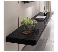 Sxlawesom Estantes flotantes para Pared, Soporte Flotante para TV, Estante Colgante para Libros/Almacenamiento/decoración de Habitaciones con Capacidad para 50 kg(Black,80x24x2.5cm)