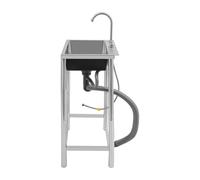 Sxlawesom Fregadero de Cocina de un Seno Fregadero Independiente para lavadero de Estilo rústico(45x40x75cm)