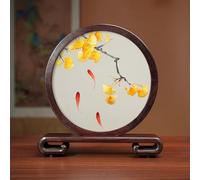 Sxlawesom Kit de bordado con diseño de pez koi en 3D Juego de bordado manual Diseño de bordado reversible Adorno redondo para el hogar(Fish5)