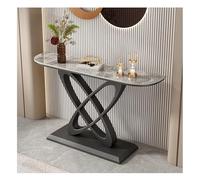 Sxlawesom Mesa Consola con Base geométrica, Mesa Auxiliar para Entrada o salón, Mesas de Entrada de Diferentes Longitudes para salón, recibidor y Pasillo(Black#B,150 * 30 * 80cm)