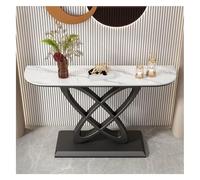 Sxlawesom Mesa Consola con Base geométrica, Mesa Auxiliar para Entrada o salón, Mesas de Entrada de Diferentes Longitudes para salón, recibidor y Pasillo(Black#A,100 * 30 * 80cm)