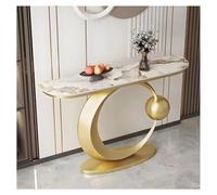 Sxlawesom Mesa Consola con Base geométrica Mesa de sofá Estrecha Moderna Entrada Decorativa para Sala, recibidor y recibidor - 8 Estilos(Gold#C,80 * 30 * 80cm)