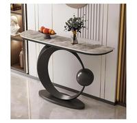 Sxlawesom Mesa Consola con Base geométrica Mesa de sofá Estrecha Moderna Entrada Decorativa para Sala, recibidor y recibidor - 8 Estilos(Black#D,120 * 30 * 80cm)