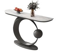 Sxlawesom Mesa Consola con Base geométrica Mesa de sofá Estrecha Moderna Entrada Decorativa para Sala, recibidor y recibidor - 8 Estilos(Black#A,100 * 30 * 80cm)