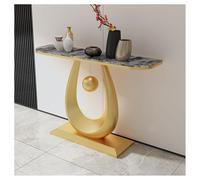 Sxlawesom Mesa de Entrada/Mesa Auxiliar para sofá Mesa Consola con Base geométrica Mesa Decorativa Moderna para salón o Pasillo(Gold#C,150 * 30 * 80cm)