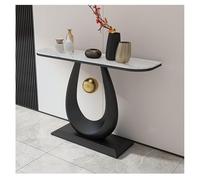Sxlawesom Mesa de Entrada/Mesa Auxiliar para sofá Mesa Consola con Base geométrica Mesa Decorativa Moderna para salón o Pasillo(Black#A,100 * 30 * 80cm)
