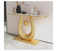 Sxlawesom Mesa de Entrada/Mesa Auxiliar para sofá Mesa Consola con Base geométrica Mesa Decorativa Moderna para salón o Pasillo(Gold#B,120 * 30 * 80cm)